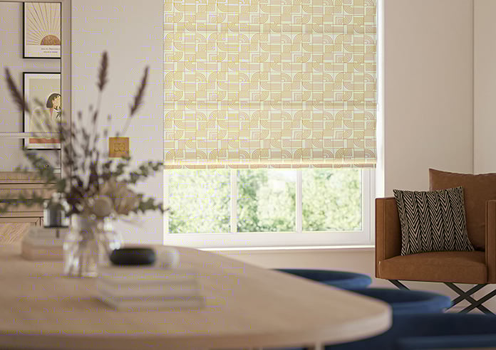 Maze, Yellow - Twist&Fit Roman Blind - Image 5